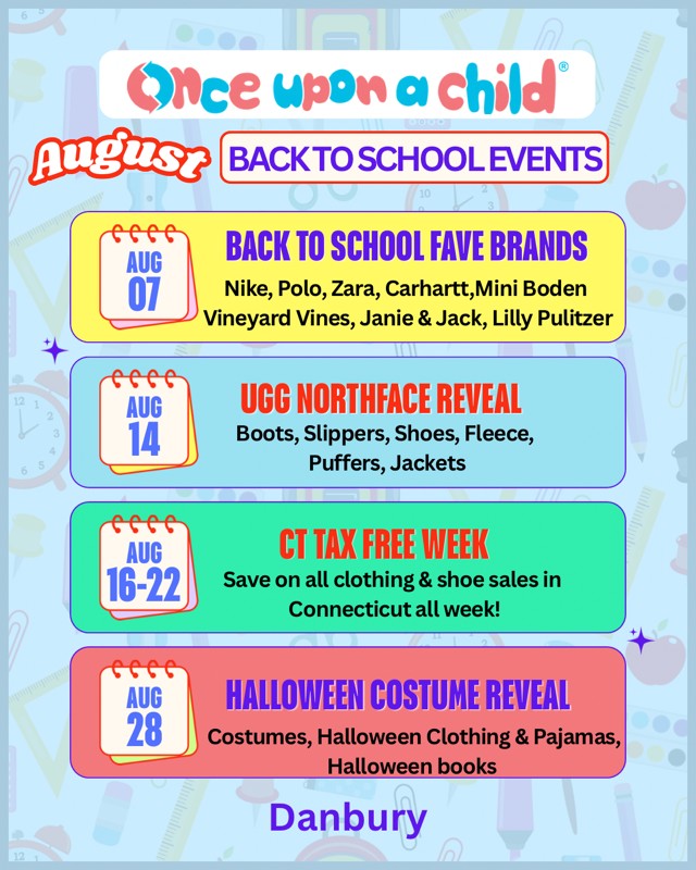 Check out our August Event Calendar